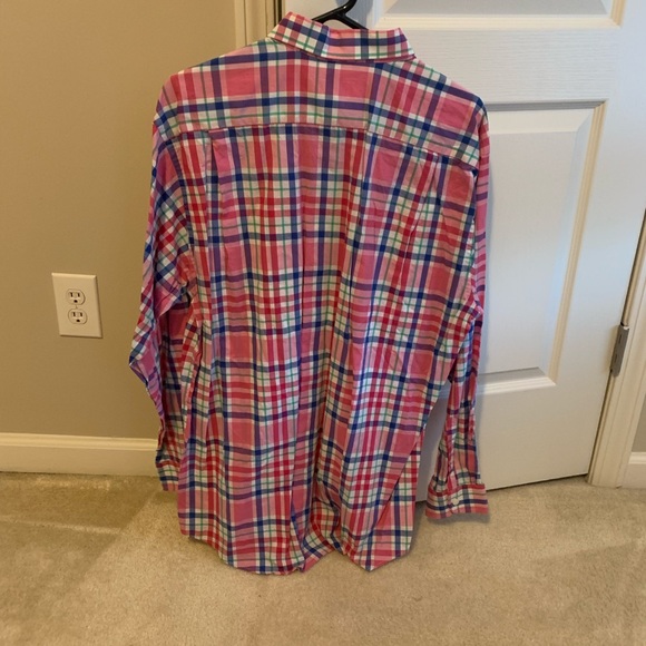Southern Proper button down. Large. Pink checkered with blue and green - Picture 2 of 2